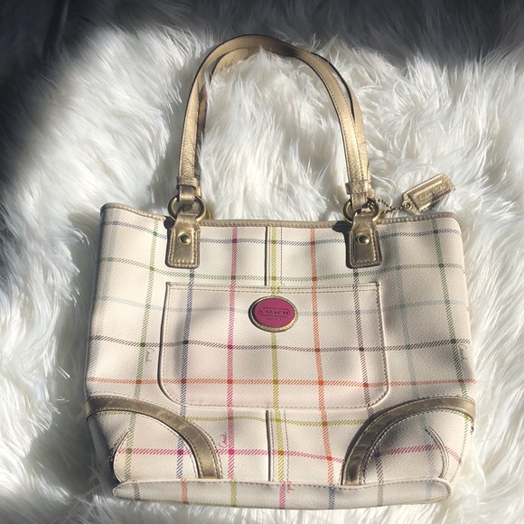 Coach Peyton Tattersail Purse # K1173-F19174 - Picture 4 of 13